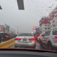 Fuertes tapones se registran en el Distrito Nacional debido lluvias de este miércoles