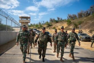 Ejército supervisa operaciones en la frontera durante recorrido por la Quinta Brigada