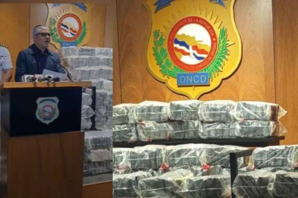 DNCD incauta 595 paquetes de presunta cocaína frente a las costas de Baní