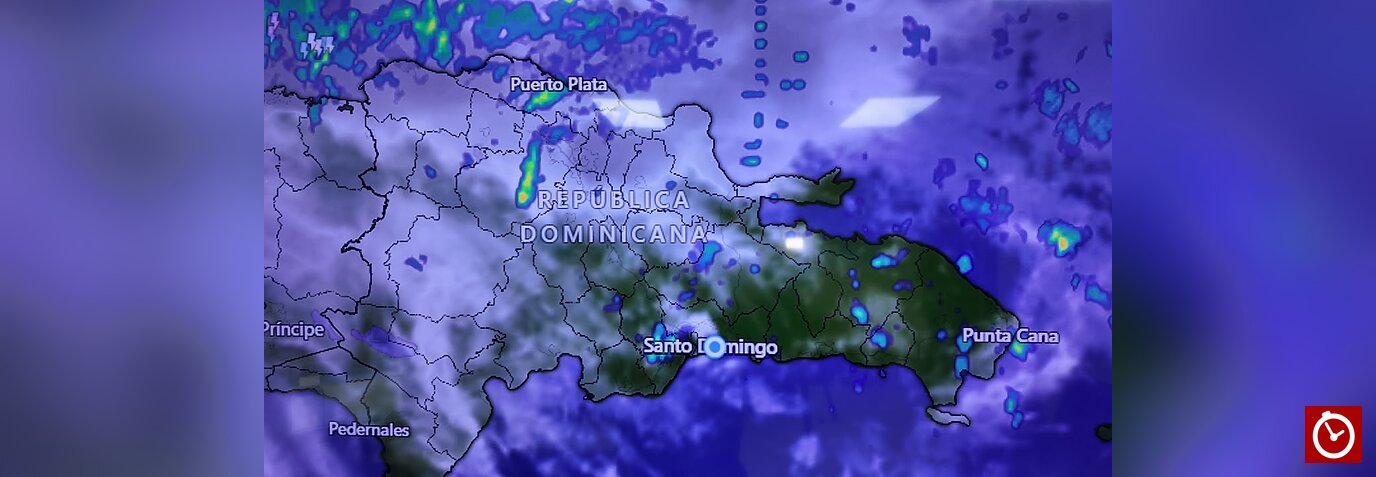 Indomet mantiene cuatro provincias bajo alerta meteorológica por lluvias asociadas a vaguada