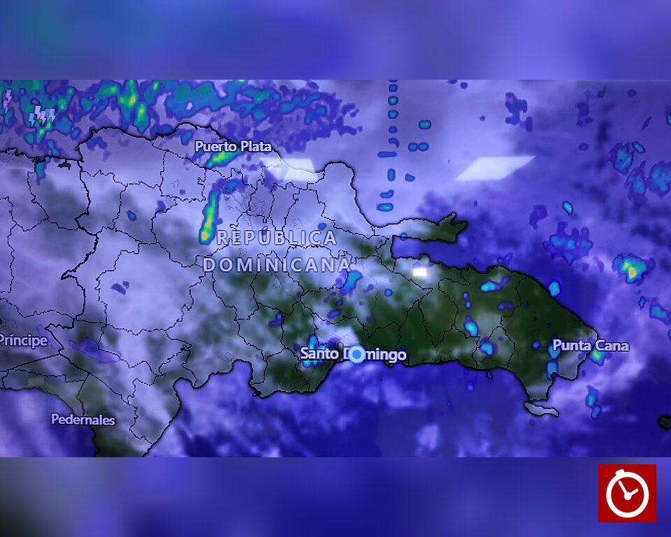 Indomet mantiene cuatro provincias bajo alerta meteorológica por lluvias asociadas a vaguada