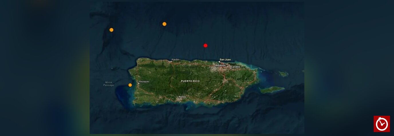 Temblor de magnitud 3.1 se registra al norte de Puerto Rico