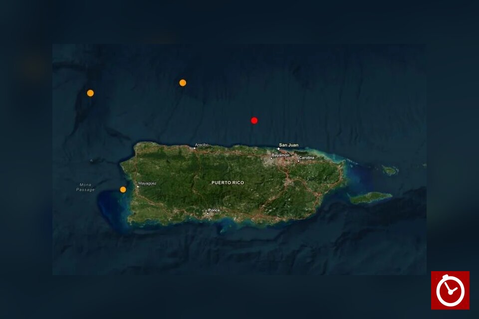 Temblor de magnitud 3.1 se registra al norte de Puerto Rico