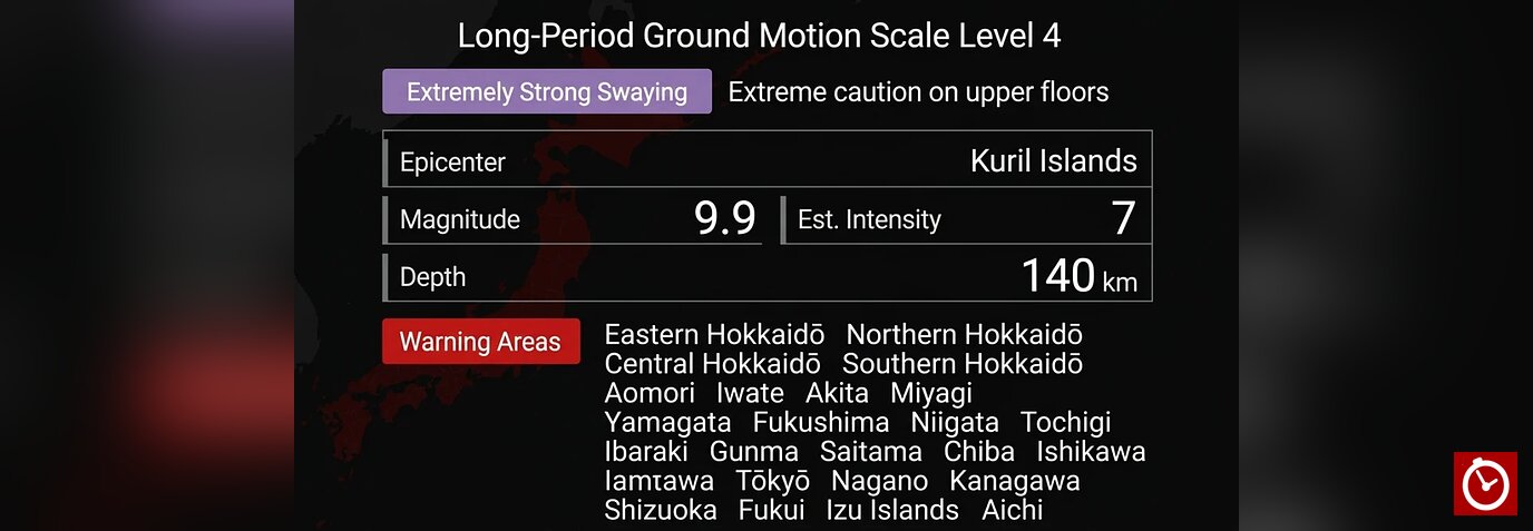 Japón emite por error una alerta sísmica por terremoto de magnitud 9,9