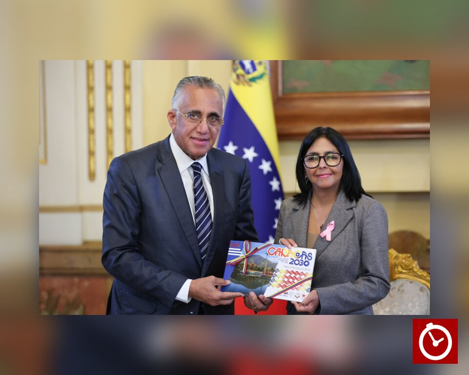 Delcy Rodríguez formaliza candidatura de Caracas 2030 para los Juegos Centroamericanos y del Caribe