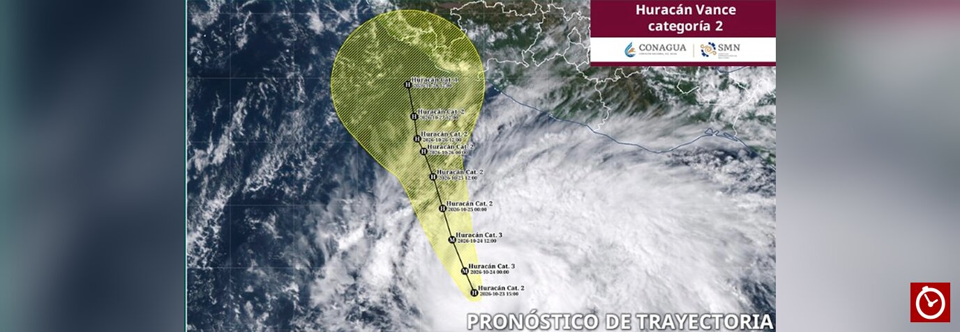 Vance sube a huracán de categoría 2 y provoca lluvias en Michoacán, Guerrero y Oaxaca