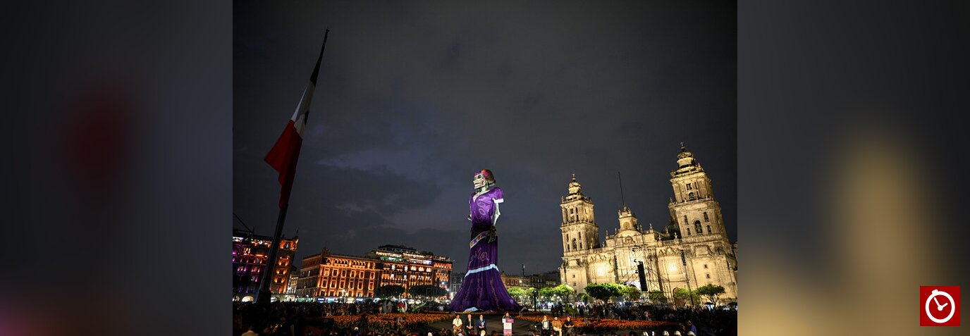 Catrina monumental de México rompe récord Guinness al alcanzar más de 33 metros de altura