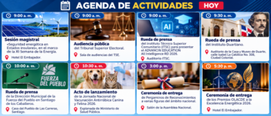 Agenda del día: miércoles 7 de octubre de 2026