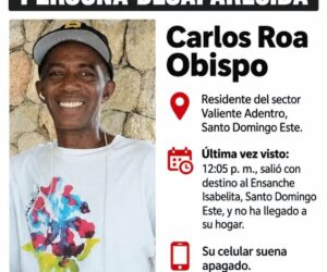 Familiares buscan a hombre desaparecido en Santo Domingo Este; fue visto rumbo a Ensanche Isabelita