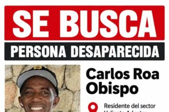 Buscan a hombre desaparecido en Santo Domingo Este; fue visto por última vez rumbo a Ensanche Isabelita