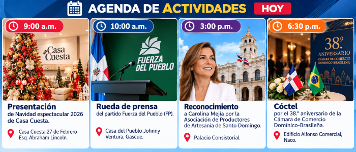 Agenda del día: jueves 8 de octubre de 2026