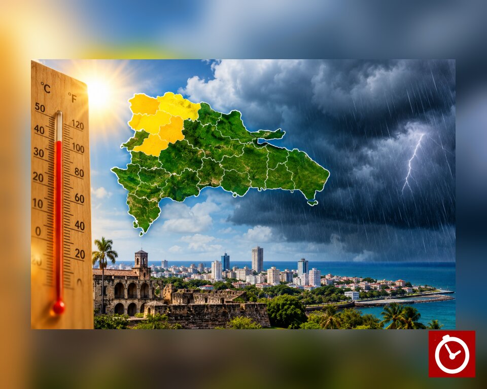 Vaguada provocará aguaceros esta tarde en varias provincias; se mantienen cinco en alerta