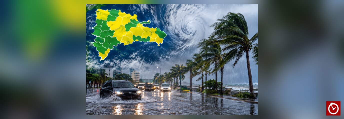 Indomet advierte sobre fuertes aguaceros e inundaciones en 16 provincias
