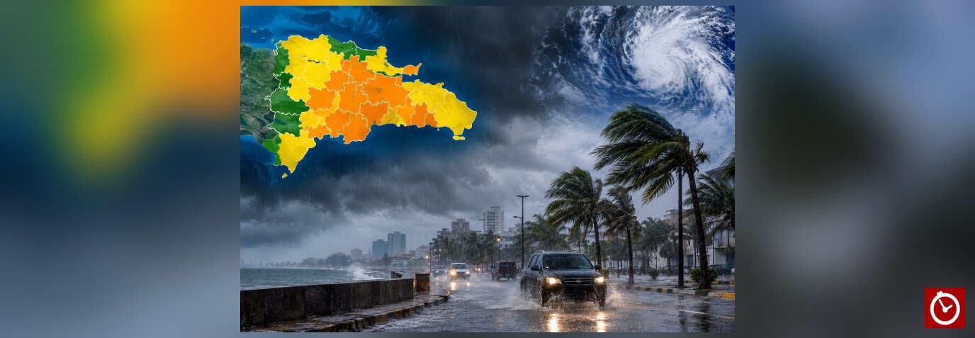 Vaguada provocará aguaceros fuertes y tormentas eléctricas en varias provincias del país