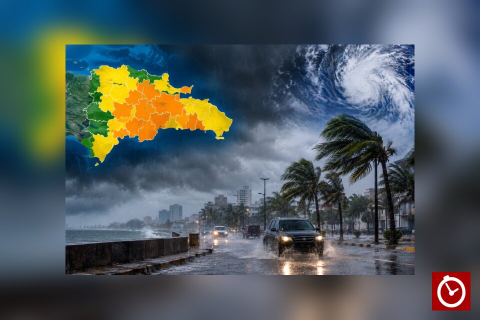 Vaguada provocará aguaceros fuertes y tormentas eléctricas en varias provincias del país