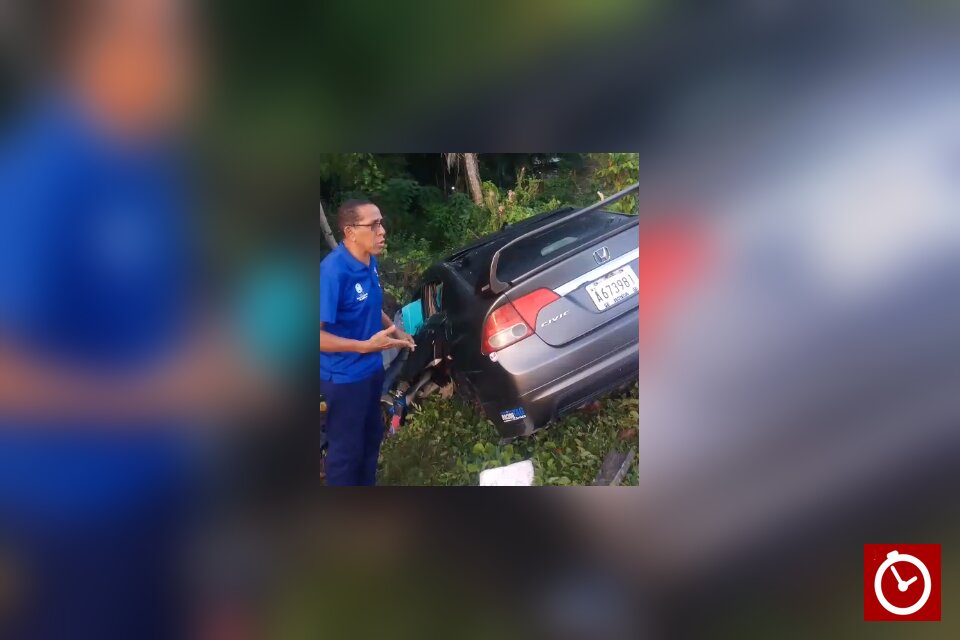 Sargento resulta herido en accidente de tránsito en la carretera Sánchez-Nagua