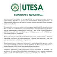 UTESA aclara que situación vinculada a estudiante no ocurrió dentro de sus instalaciones