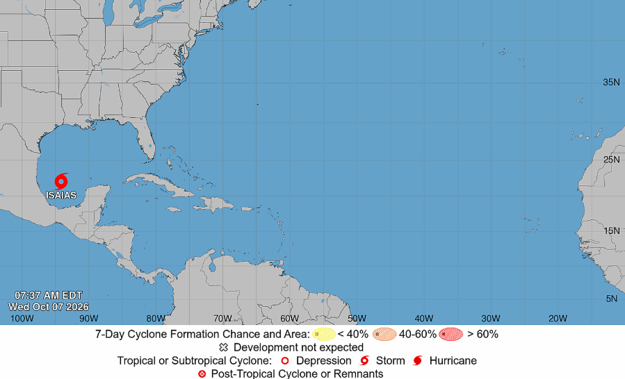 La tormenta Isaías podría convertirse en huracán el jueves rumbo al sur de EEUU