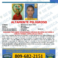 DICRIM busca a “Wester” por presuntamente herir de bala a un hombre en La Vega