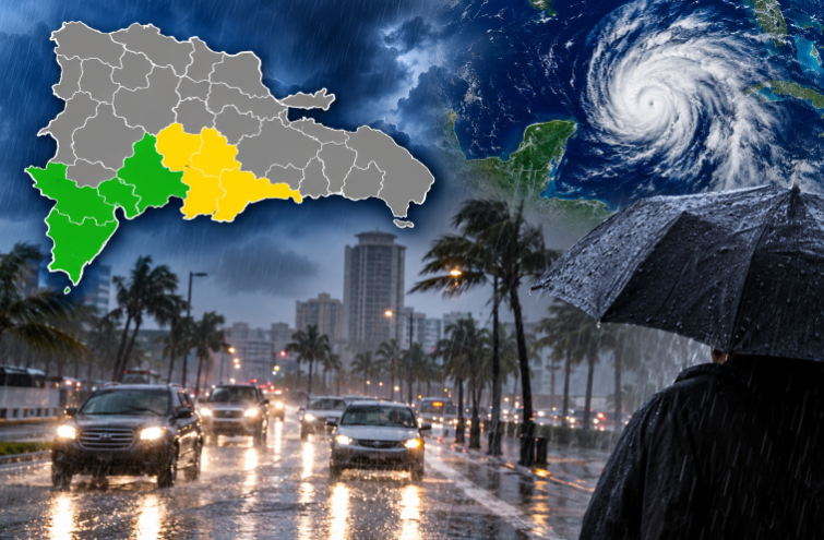 INDOMET modifica alertas por lluvias; prevé aguaceros intensos para este jueves