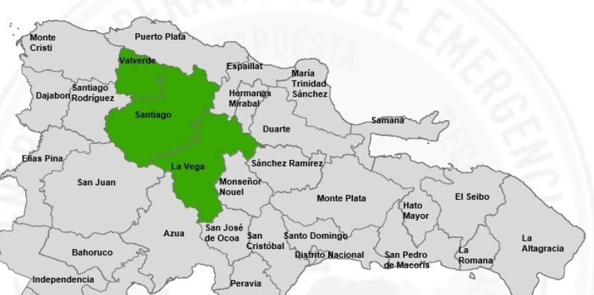COE coloca tres provincias en alerta verde por lluvias este martes