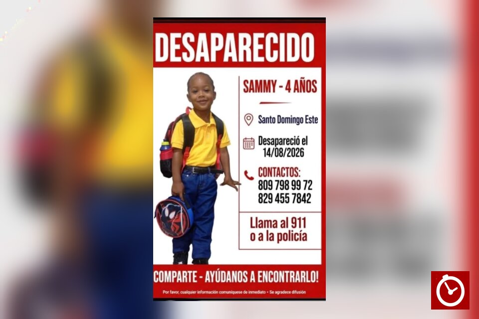 Reportan desaparición de niño de cuatro años en Los Tres Brazos