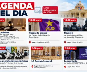 Agenda del día: lunes 5 de Octubre 2026