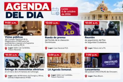 Agenda del día: lunes 5 de Octubre 2026