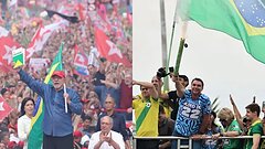 Lula y Flávio Bolsonaro cierran sus campañas con actos masivos