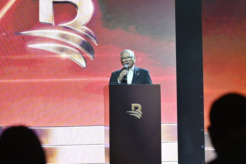 Leonardo Aguilera, presidente ejecutivo de Banreservas, durante la celebración del 85 aniversario de la entidad financiera en Santo Domingo.