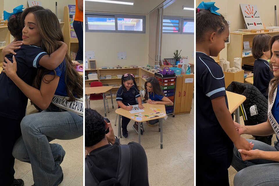 Melissa Núñez comparte con niños en una actividad social, en ser Puerto Rico.
