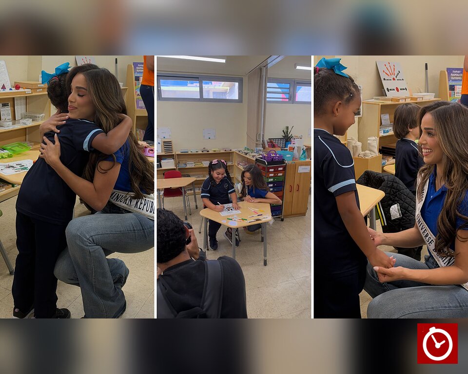 Melissa Núñez comparte con niños en una actividad social, en ser Puerto Rico.