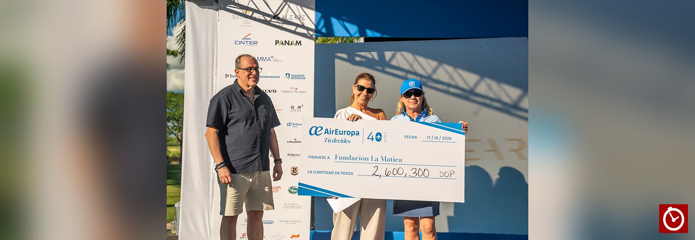 Air Europa recauda 2,6 millones de pesos para la Fundación La Matica en su primer torneo solidario «Un swing que cambia destinos»