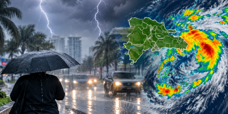 Indomet: Onda tropical provocará fuertes aguaceros y tormentas eléctricas en varias provincias