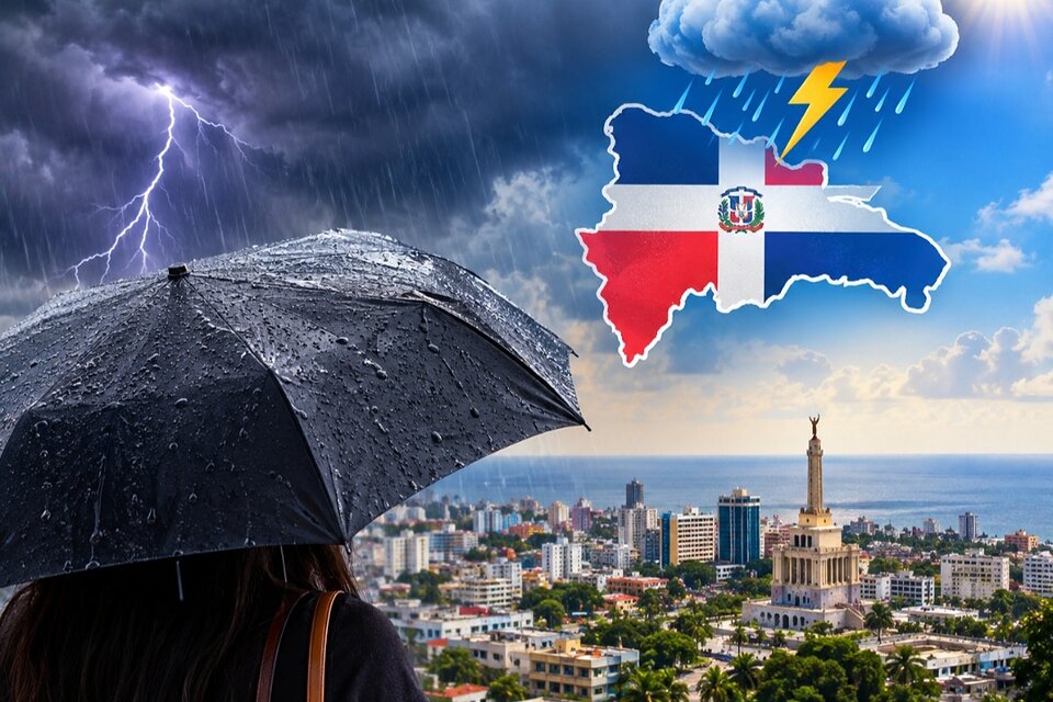 Saquen los paraguas! Indomet pronostica aguaceros y tronadas para esta tarde en varias provincias