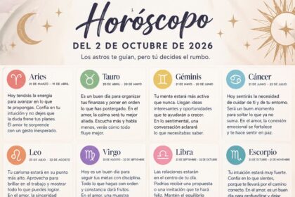 Horóscopo del 2 de octubre de 2026: predicciones para todos los signos