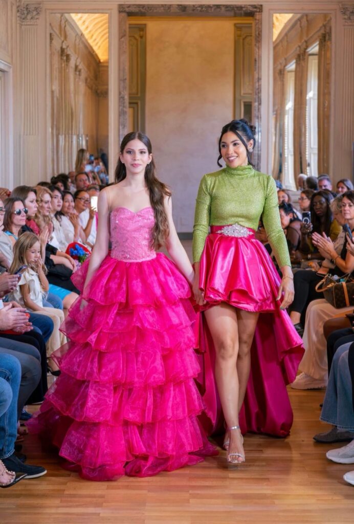 La propuesta de Aurora Dresses, enfocada en moda infantil y juvenil, tuvo como musa a Sophia Gabriela, hija de Haidy Cruz.
