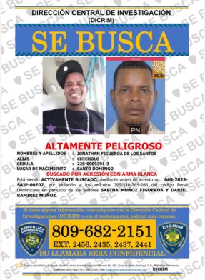 Policía Nacional busca a “Chicholo” por presuntamente herir a dos personas en Yamasá