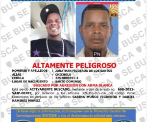 Policía Nacional busca a “Chicholo” por presuntamente herir a dos personas en Yamasá