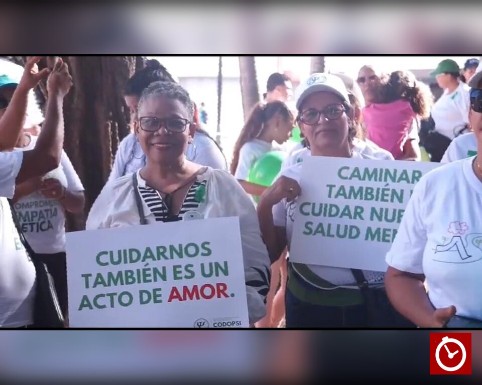 Servicio Regional de Salud Cibao Norte promueve conciencia sobre la salud mental con caminata en Santiago