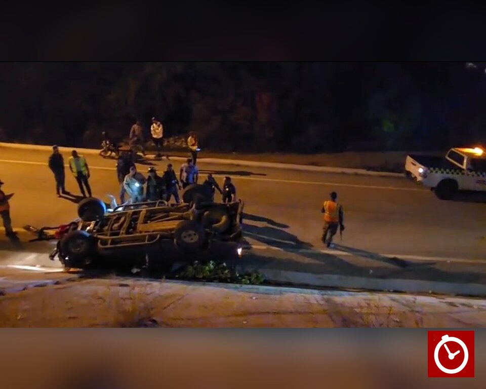 Muere motorista tras ser impactado por camioneta en la Circunvalación Norte de Santiago