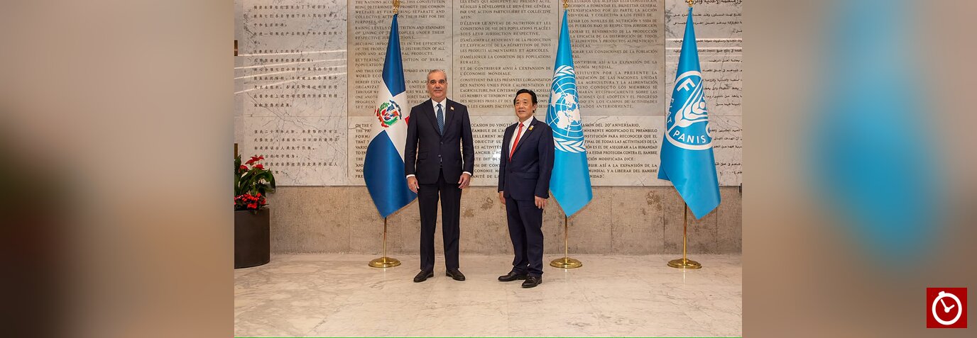 Qu Dongyu califica a Abinader como gran líder en la lucha contra el hambre
