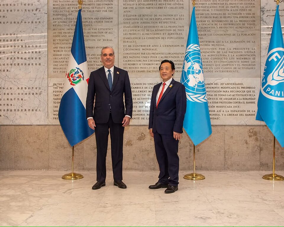 Qu Dongyu califica a Abinader como gran líder en la lucha contra el hambre