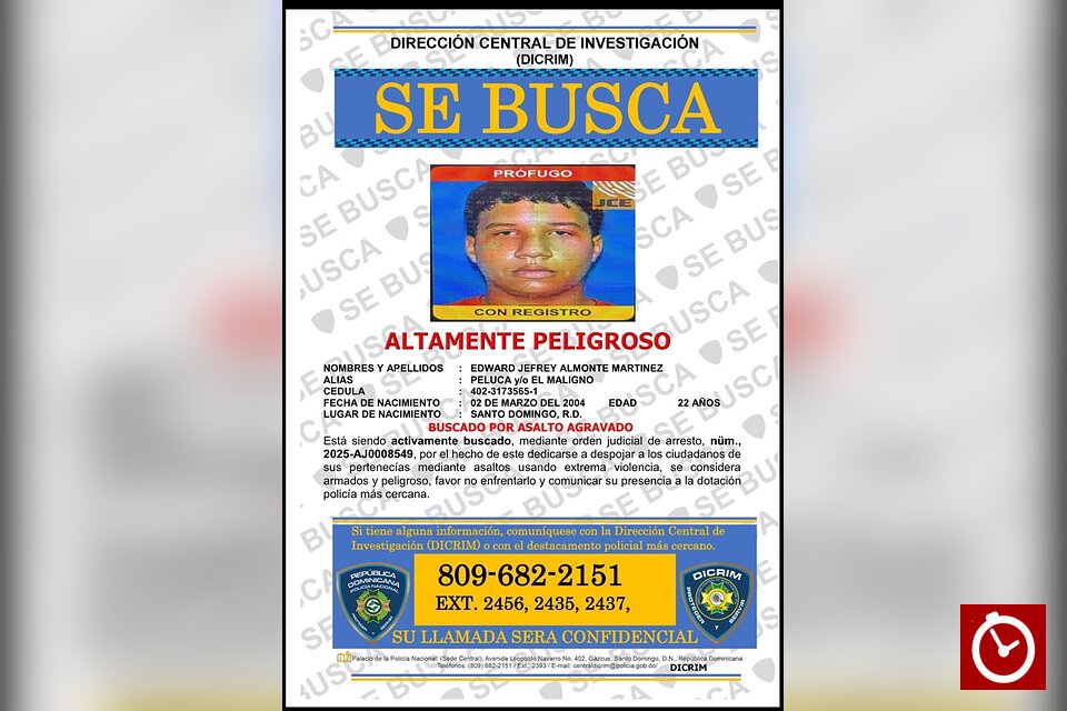 Agentes del DICRIM abaten en Villa Juana a joven buscado por presuntos asaltos agravados