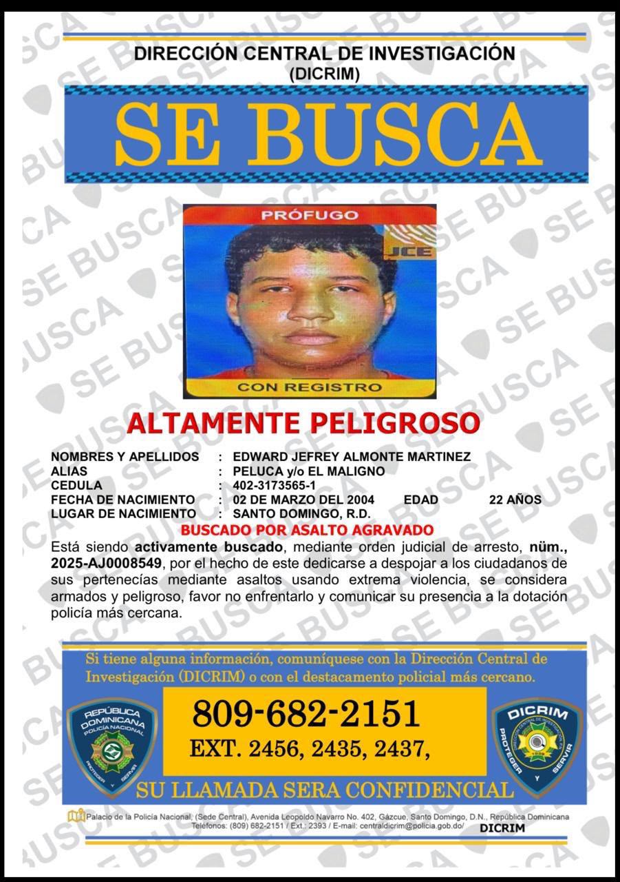 Agentes del DICRIM abaten en Villa Juana a joven buscado por presuntos asaltos agravados