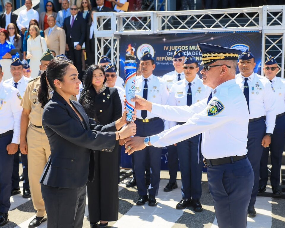 Antorcha de los IV Juegos Mundiales de Policía 2026 inicia recorrido por República Dominicana