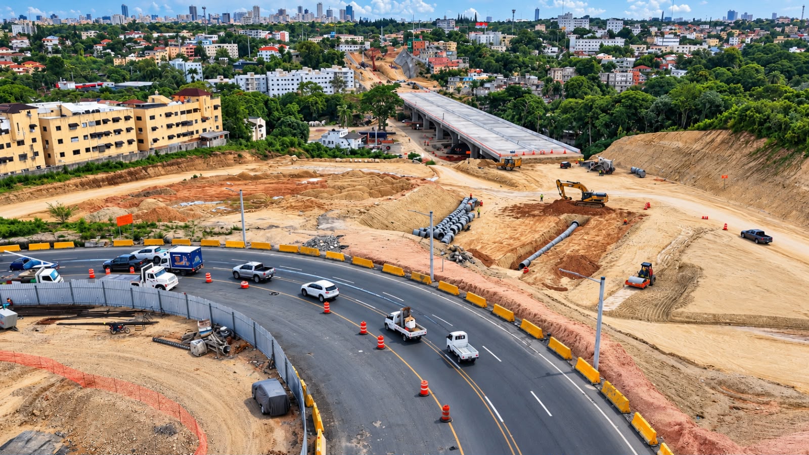 Avanza transformación de la avenida República de Colombia con viaducto, puentes y excavación de túnel