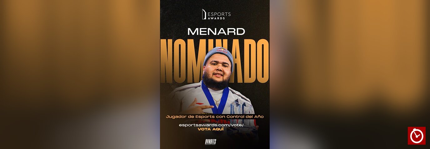 MenaRD es nominado a los Esports Awards 2026 como jugador del año con control