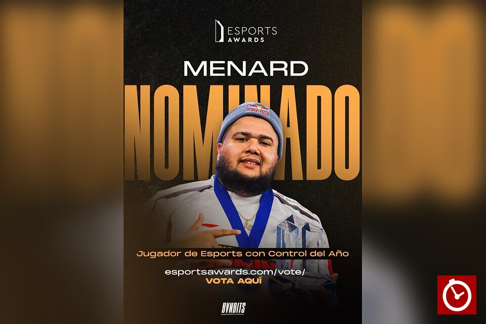 MenaRD es nominado a los Esports Awards 2026 como jugador del año con control