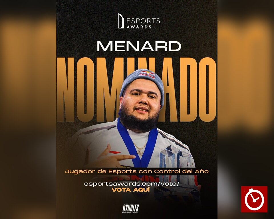 MenaRD es nominado a los Esports Awards 2026 como jugador del año con control